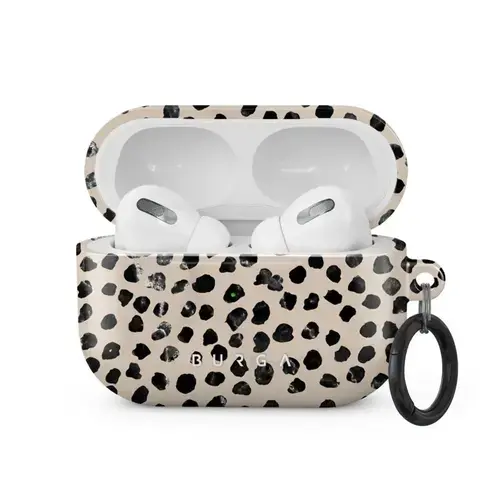 Husa Burga Hard Shell Almond Latte compatibila cu Airpods Pro, Bej