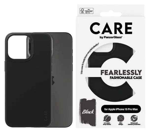 Husa CARE - Fashionable, iPhone 15 Pro Max, negru