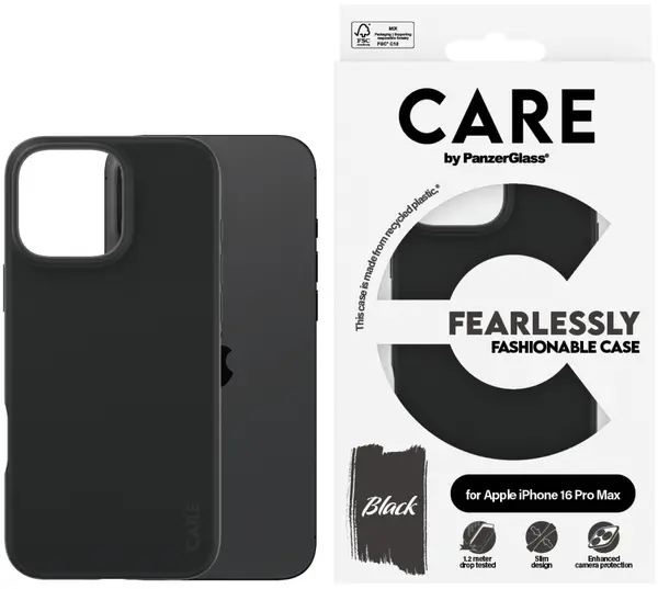 Husă CARE - Fashionable, iPhone 16 Pro Max, negru