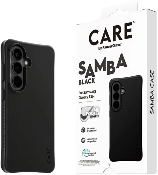Husă CARE – Samba, Galaxy S26, Qi, negru