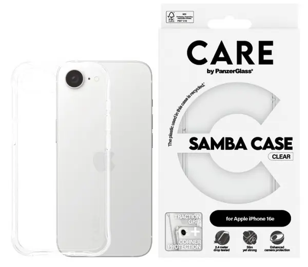 Husa CARE - Samba, iPhone 16E, transparent