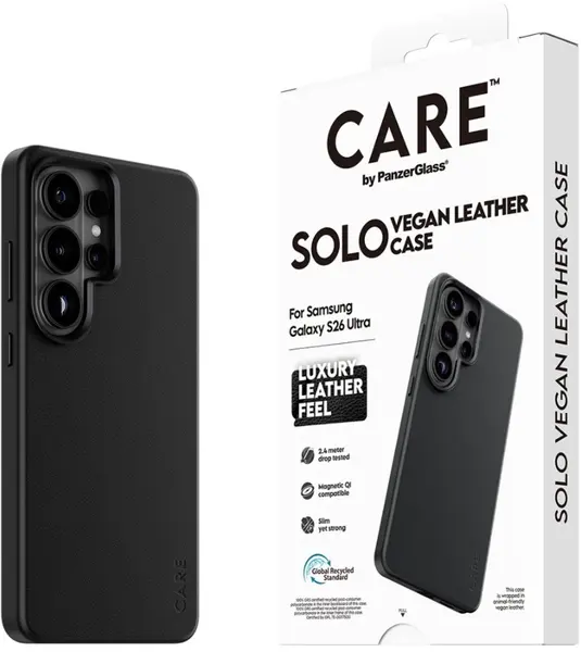 Husă CARE – Solo, Galaxy S26 Ultra, Qi, negru