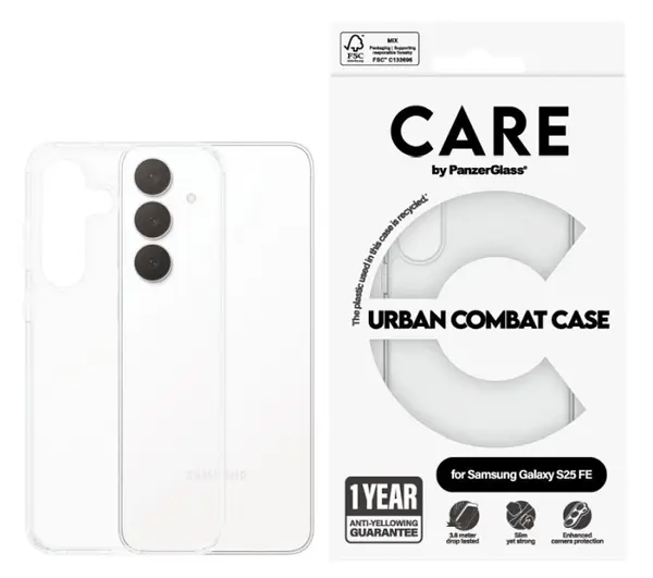Husa CARE - Urban Combat, Galaxy S25 FE, transparent