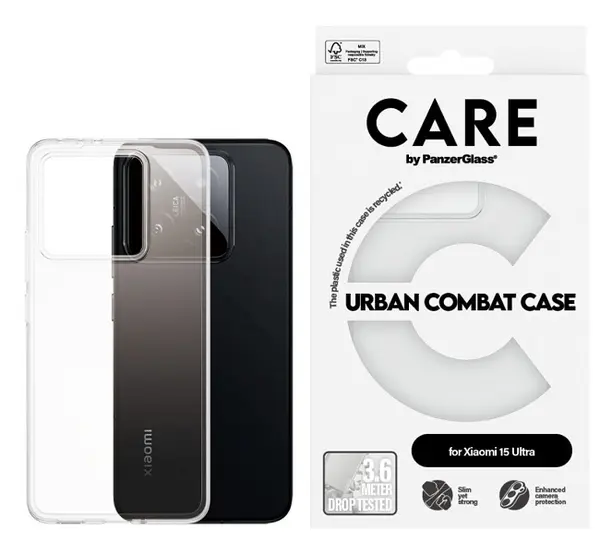 Husă CARE - Urban Combat, Redmi 15 Ultra, transparent