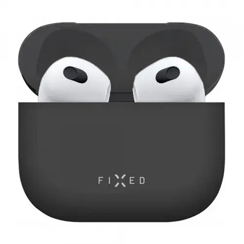 Husa Casti Fixed Silky pentru Apple AirPods 4 (Negru)