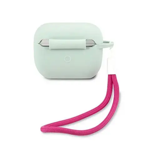 Husa Casti Guess Silicon Vintage pentru Airpods Pro (Albastru/Fuchsia)