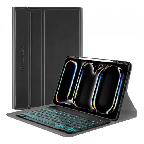 Husa cu Tastatura pentru Apple iPad Pro 11 (2024) Techsuit CozyTab (Negru)