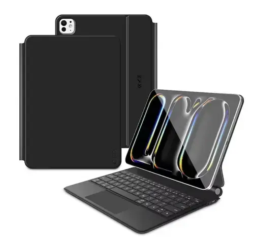 Husa Cu Tastatura pentru Apple iPad Pro 13 (2025) / (2024), Tech-Protect, SmartCase Magnetic, Neagra