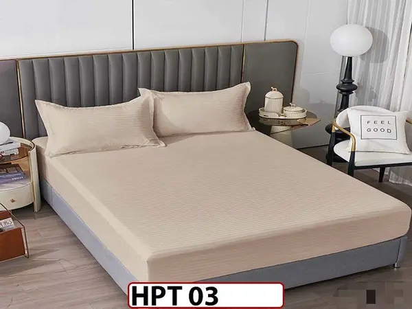 Husa de Pat din Damasc + 2 Fete de Perne - Saltea 180x200 - Pat 2 Persoane - HPT03
