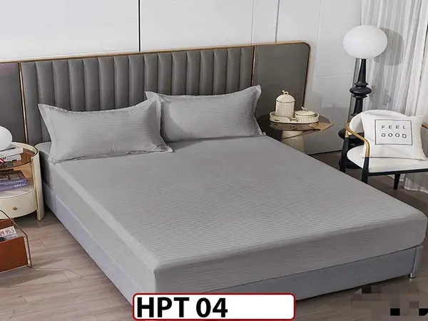 Husa de Pat din Damasc + 2 Fete de Perne - Saltea 180x200 - Pat 2 Persoane - HPT04