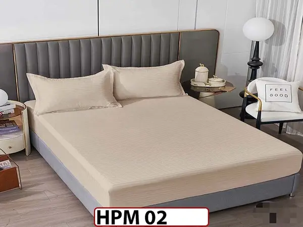 Husa de Pat din Damasc Finetat + 2 Fete de Perne - Saltea 160x200 - HPM 02