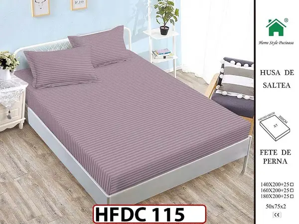 Husa de Pat din Finet + 2 Fete de Perne - Saltea 140x200 - Pat 2 Persoane -HFDC115