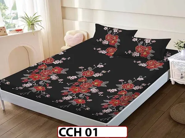 Husa de Pat din Finet + 2 Fete de Perne - Saltea 160x200 - Pat 2 Persoane - CCH 01