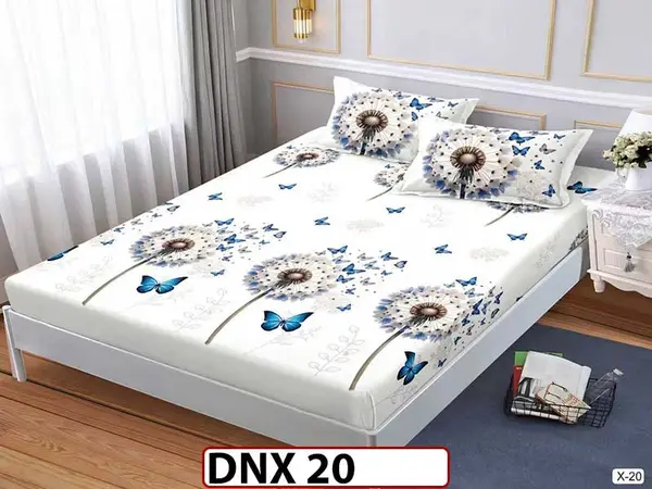 Husa de Pat din Finet + 2 Fete de Perne - Saltea 180x200 - Pat 2 Persoane - DNX 20
