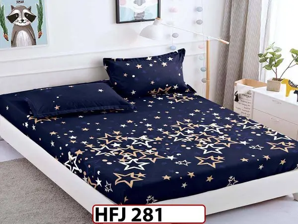 Husa de Pat din Finet + 2 Fete de Perne - Saltea 180x200 - Pat 2 Persoane - HFJ281