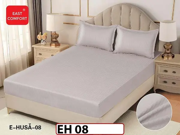 Husa de Pat din Finet + 2 Fete de Perne - Saltea 180x200 - Pat 2 Persoane - EH 08