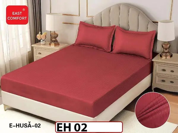 Husa de Pat din Finet + 2 Fete de Perne - Saltea 180x200 - Pat 2 Persoane - EH 02