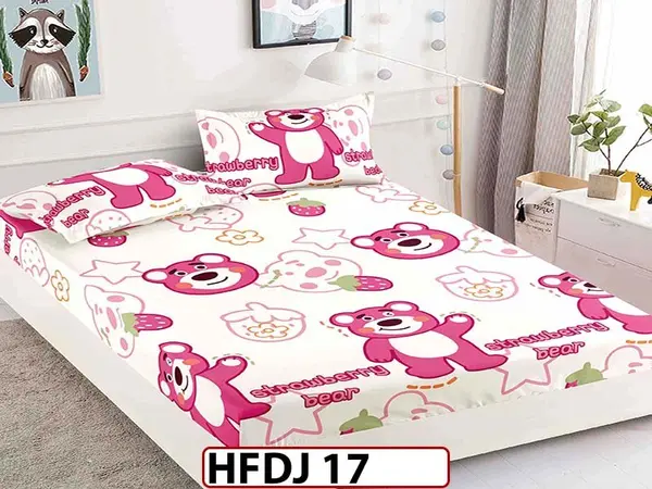 Husa de Pat din Finet + 2 Fete de Perne - Saltea 90x200 - HFDJ17