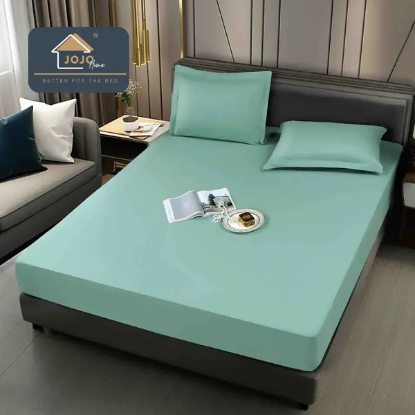 Husa de Pat Impermeabila, Jojo Home, 180x200cm, cu Fete de Perna 50x70cm, Aqua