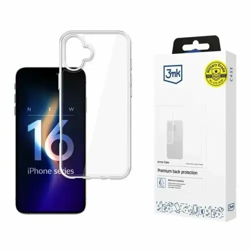 Husa de protectie 3mk Armor Case pentru iPhone 16, Transparent