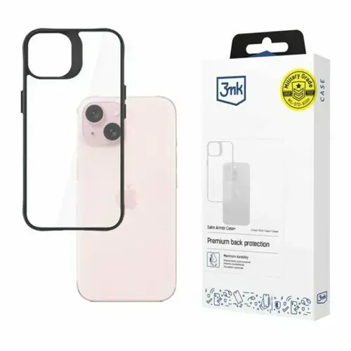 Husa de protectie 3mk Satin Armor Case+ pentru iPhone 15 Plus (Transparent)