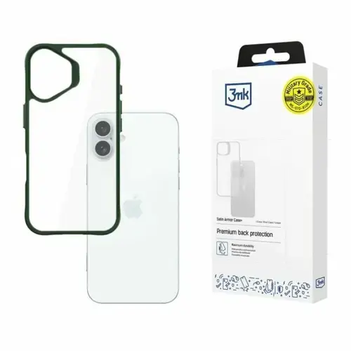Husa de protectie 3mk Satin Armor Case+ pentru iPhone 16 Plus, Verde