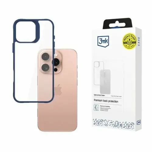 Husa de protectie 3mk Satin Armor Case+ pentru iPhone 16 Pro, Albastru
