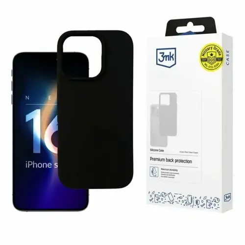 Husa de protectie 3mk Silicone Case Dark Military Grade pentru iPhone 16 Pro, Negru
