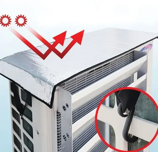 Husa de protectie din aluminiu pentru unitate exterioara aer conditionat, 95x47 cm
