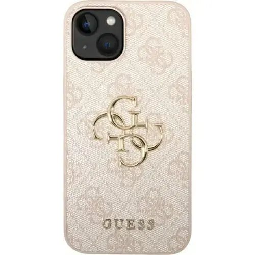 Husa de protectie Guess 4G Metal Logo pentru iPhone 15 (Roz)