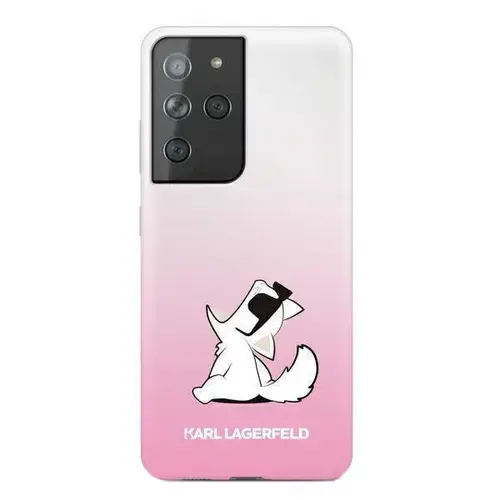 Husa de protectie Karl Lagerfeld Choupette Fun pentru Samsung Galaxy S21 Ultra 5G (Roz)