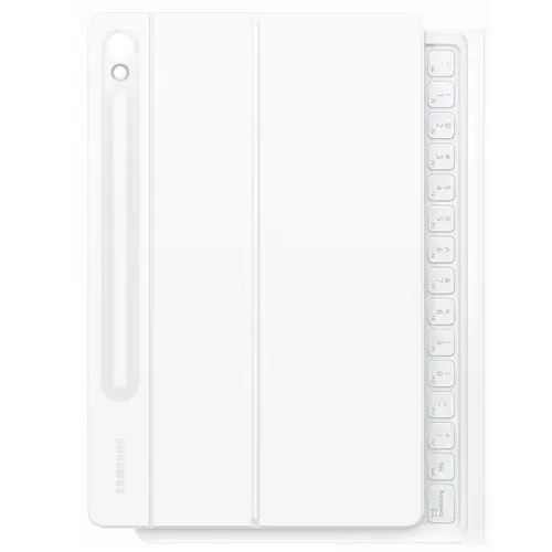Husa de protectie Samsung Book Cover Keyboard pentru Galaxy Tab S9 / S9 FE, Alb