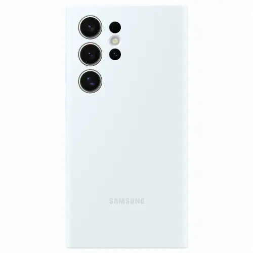 Husa de protectie Samsung Silicone Case pentru Galaxy S24 Ultra, WHITE
