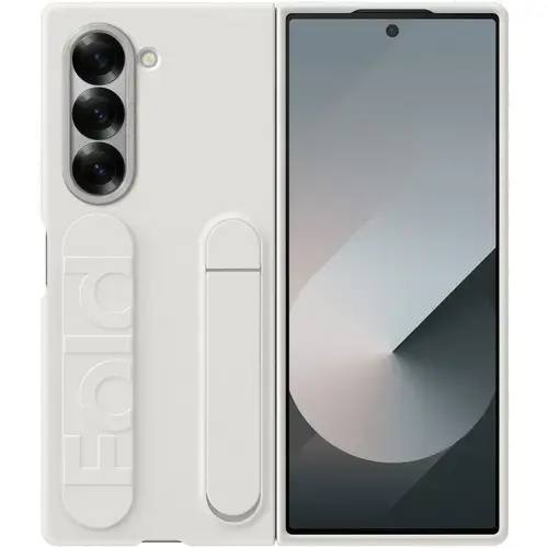 Husa de protectie Samsung Silicone Case pentru Galaxy Z Fold 6, Alb