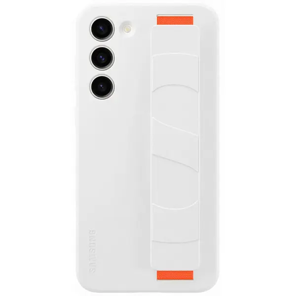 Husa de protectie Samsung Silicone Grip pentru Galaxy S23 Plus, Alb