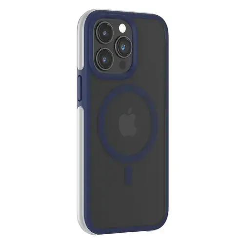 Husa Devia Defend Series Magnetic Shockproof compatibila cu iPhone 15 Pro, Albastru