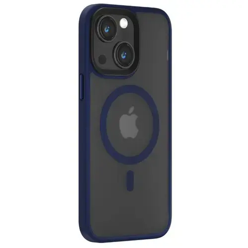 Husa Devia Pino Series Magnetic Shockproof compatibila cu iPhone 15, Albastru