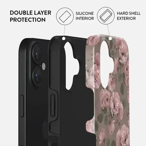 Husa Dual Layer Vintage Glamour Burga pentru iPhone 16, Multicolor