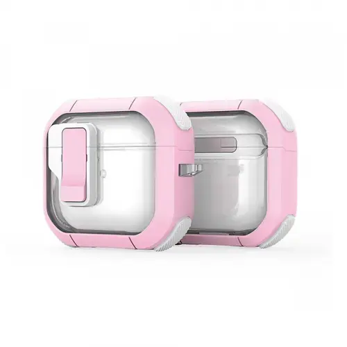 Husa DUX DUCIS PECN pentru Apple AirPods 4, Roz Alba
