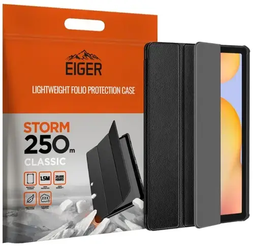 Husa Eiger Storm 250m Classic Samsung Galaxy Tab S6 Lite, Negru