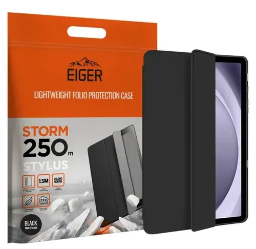 Husa Eiger Storm 250m Stylus Samsung Galaxy Tab A9, Negru