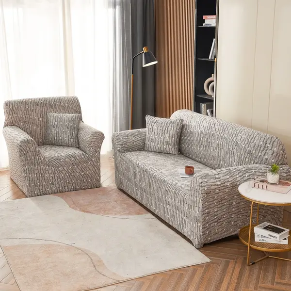 Husa Elastica Pentru Canapea 3 Locuri - L - Jojo Home, Gri, model clasic