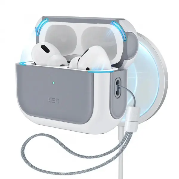 Husa ESR Orbit Hybrid pentru Apple Airpods Pro 3, Alba