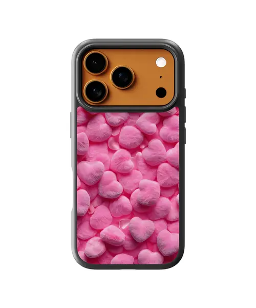 Husa Fluffy Hearts Apple iPhone Impact Ultra - iPhone 17 Pro