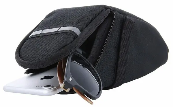 Husă Forever - Bike Saddle Bag SB-100, 9x17 cm, negru