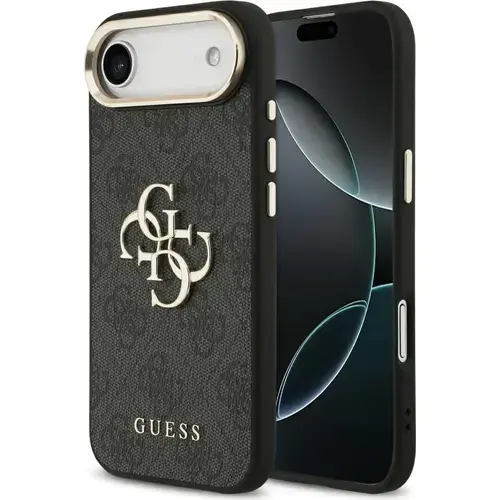 Husa Guess 4G Big 4G Classic Logo eco-leather pentru iPhone Air, Negru