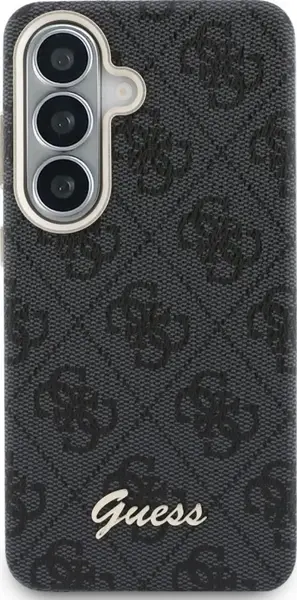 Husă Guess – 4G Script Metal Logo, Galaxy S26, MagSafe, negru