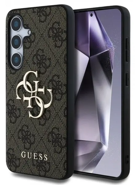 Husă Guess - Metal Logo, Galaxy S25, maro