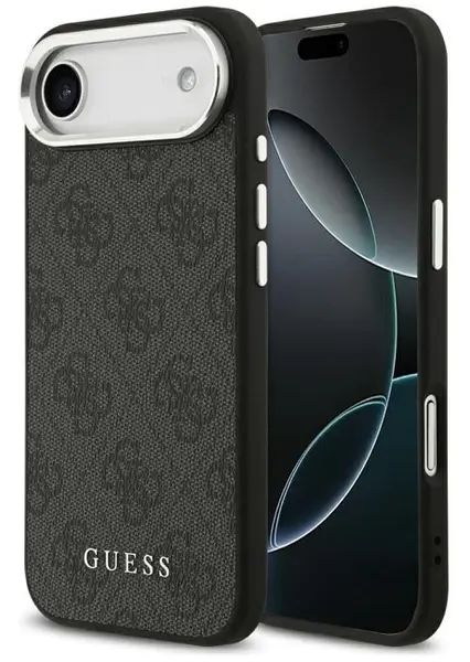 Husă Guess - Metal Logo, iPhone Air, MagSafe, negru