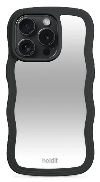 Husa Holdit - Wavy, iPhone 15 Pro Max, Black/Mirror